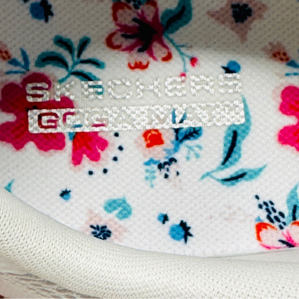 Skechers GOwalk Classic floral print washable bungee sneakers women's 8.5 - Picture 9 of 13